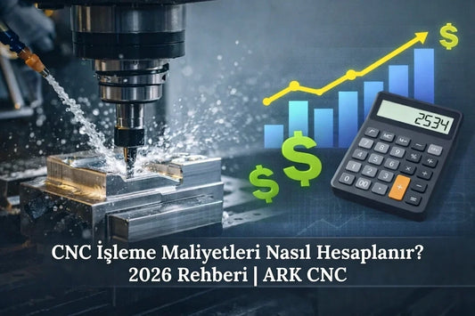 CNC işleme maliyetlerini ve fason fiyatlarını hesaplama formülü, tezgah saat ücreti ve DFM analizi teknik rehberi. Bayrampaşa ARK CNC.