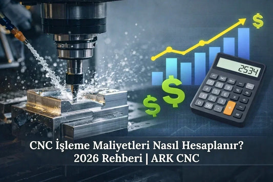CNC işleme maliyetlerini ve fason fiyatlarını hesaplama formülü, tezgah saat ücreti ve DFM analizi teknik rehberi. Bayrampaşa ARK CNC.