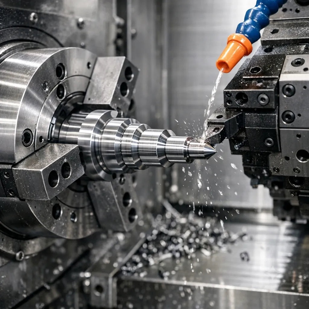 Ark CNC torna tezgahında işlenmiş, yüksek hassasiyetli paslanmaz çelik dairesel metal parça imalatı örneği.